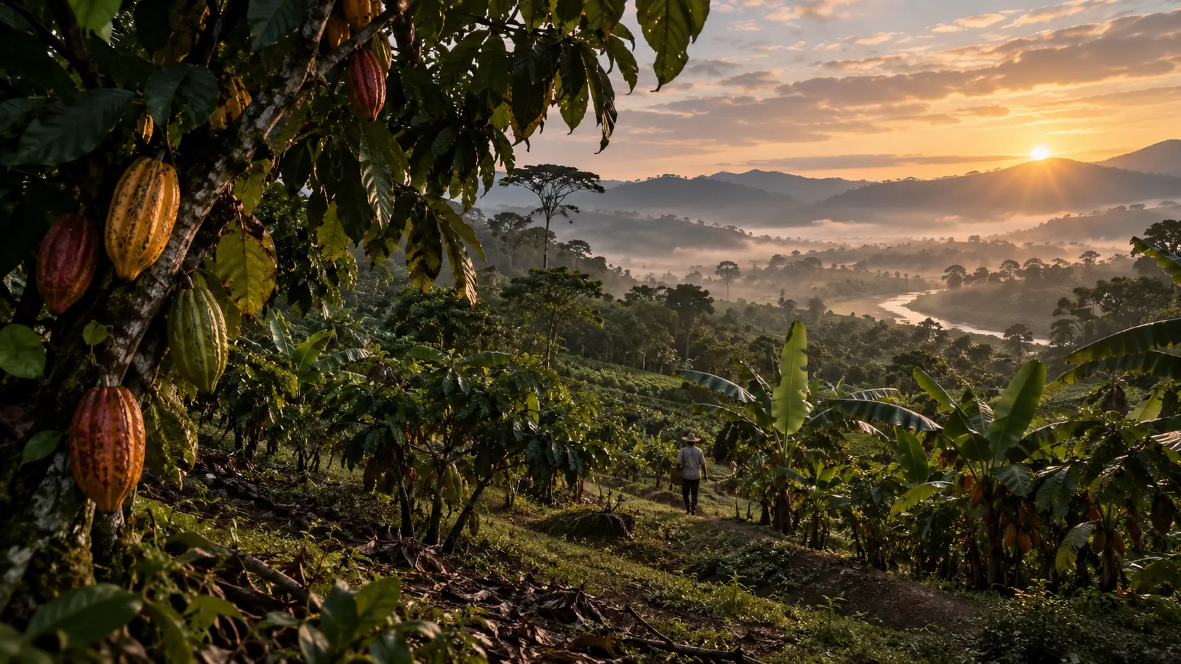 Ecuadorian tropical agricultural landscape